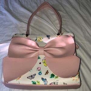 Betsey Johnson Pink large bow purse